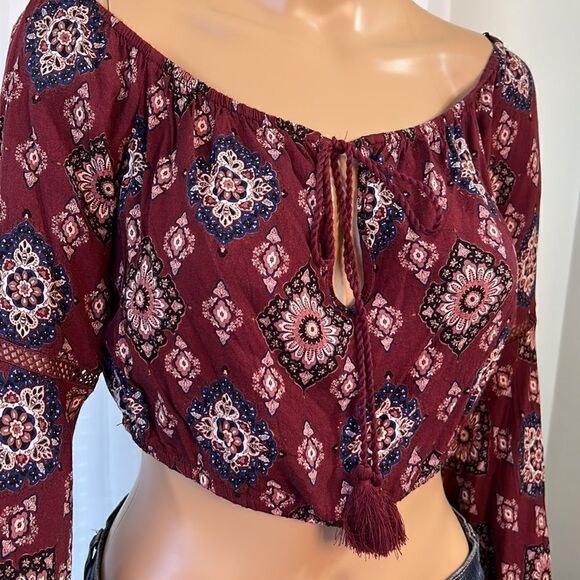 Forever 21 Boho Crop Top Medium - Picture 3 of 8